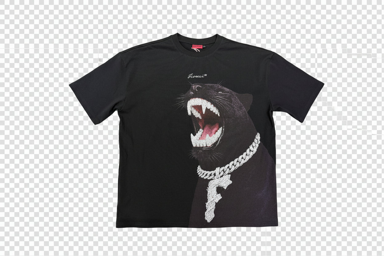 Fivocci Rhinestoned Tiger Tee